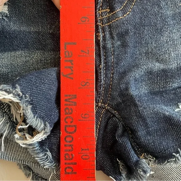 Sonoma SO Dark Blue Distressed Jean Shorts 2” Inseam - Size 25 (Size 1) EUC - Picture 14 of 14